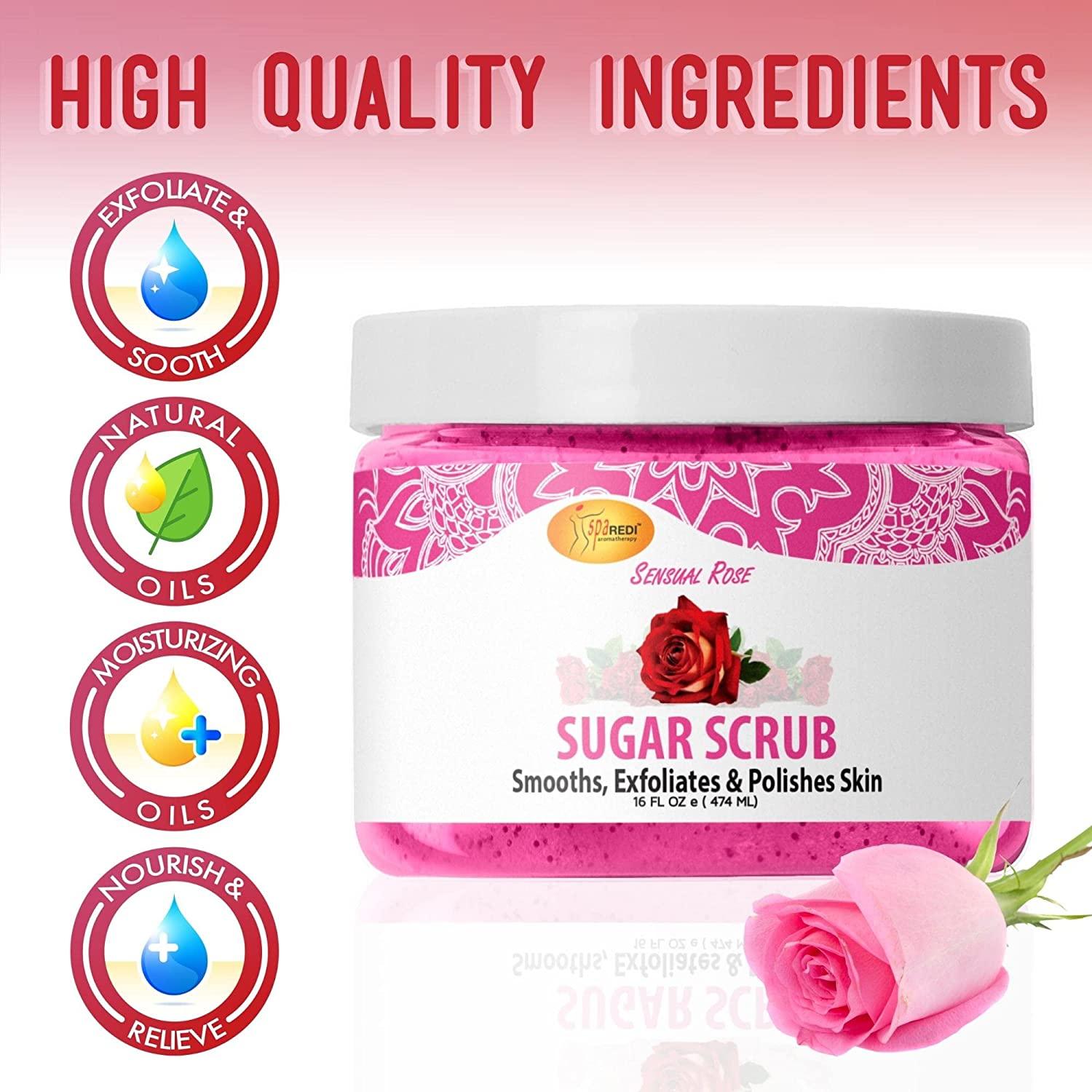 Đường tẩy tế bào chết Sugar Scrub mùi Hoa Hồng 474 ml