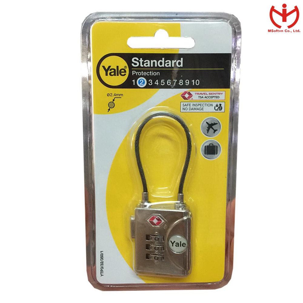 Ổ khóa số Yale YTP3/32/350/1 rộng 32mm có TSA dùng khóa vali hành lý - MSOFT