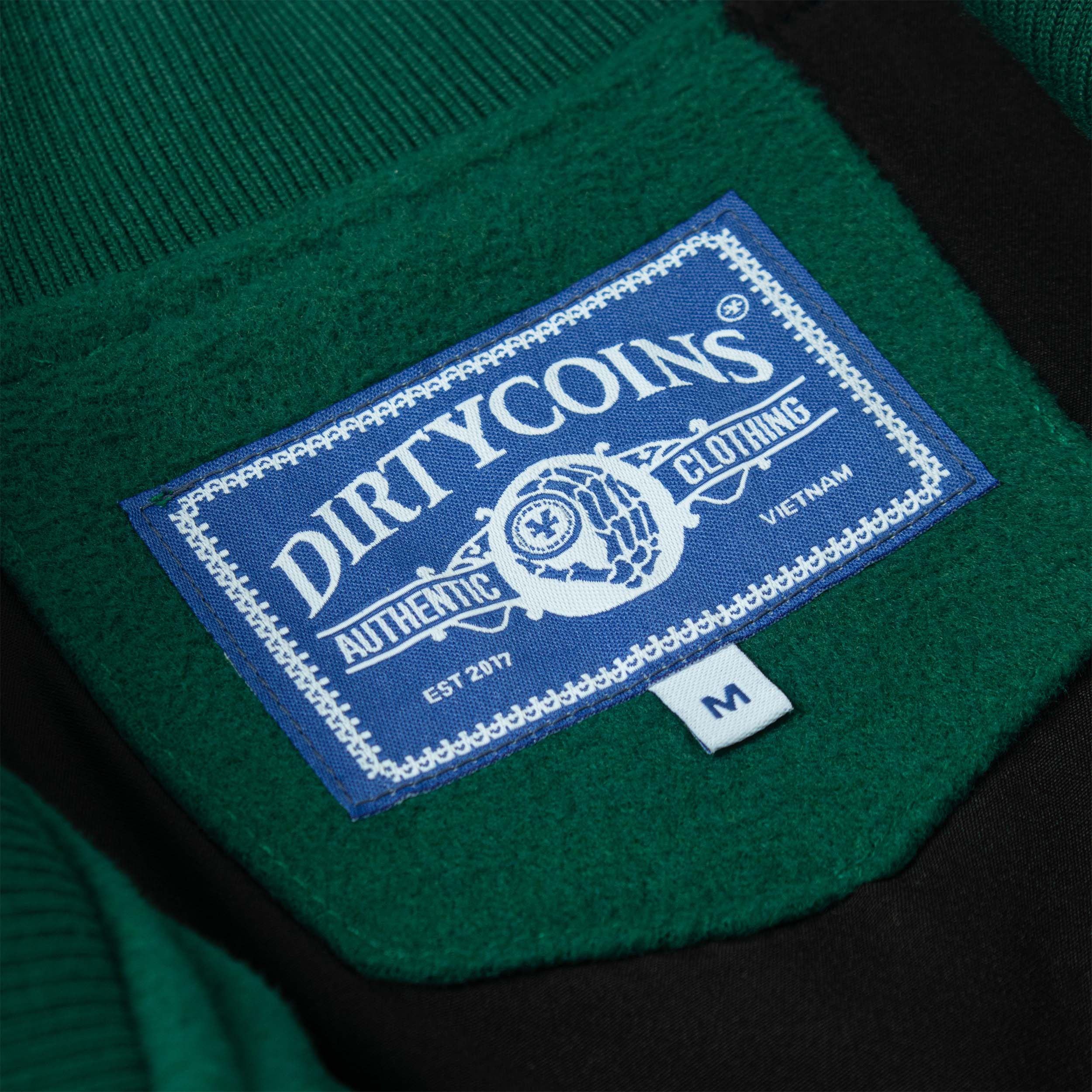 Áo Khoác DirtyCoins Felt Varsity Jacket - Green