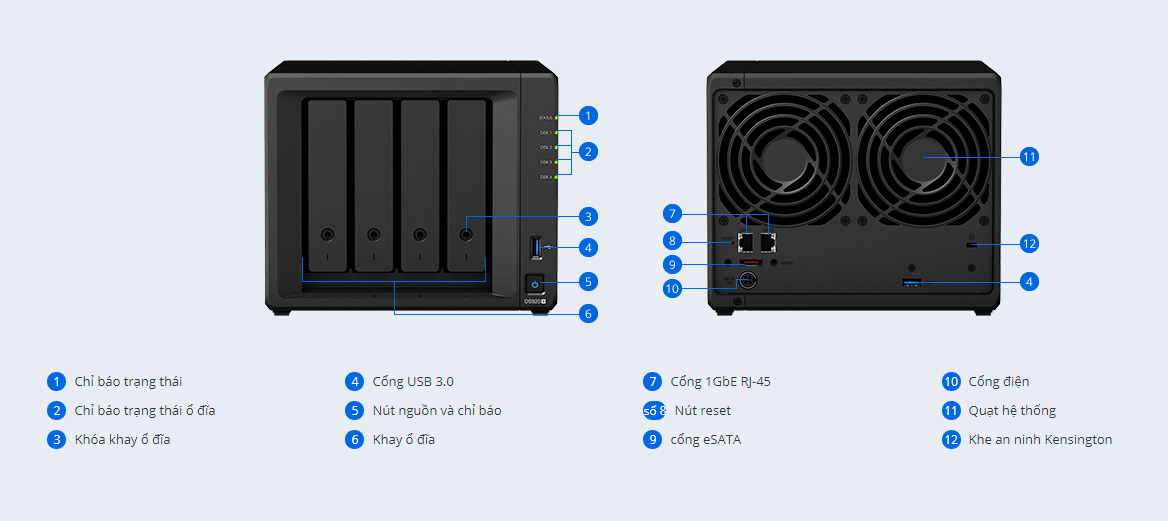 Ổ Cứng Mạng Synology NAS DS920+ (Đen) - Hàng Chính Hãng