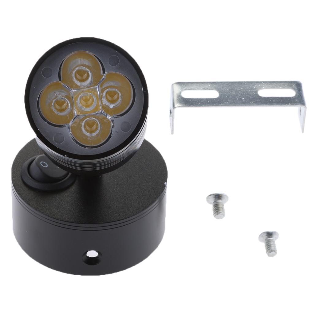 5W 12V Boat Adjustable LED Reading Light Wall Lamp with Switch Wall Mount