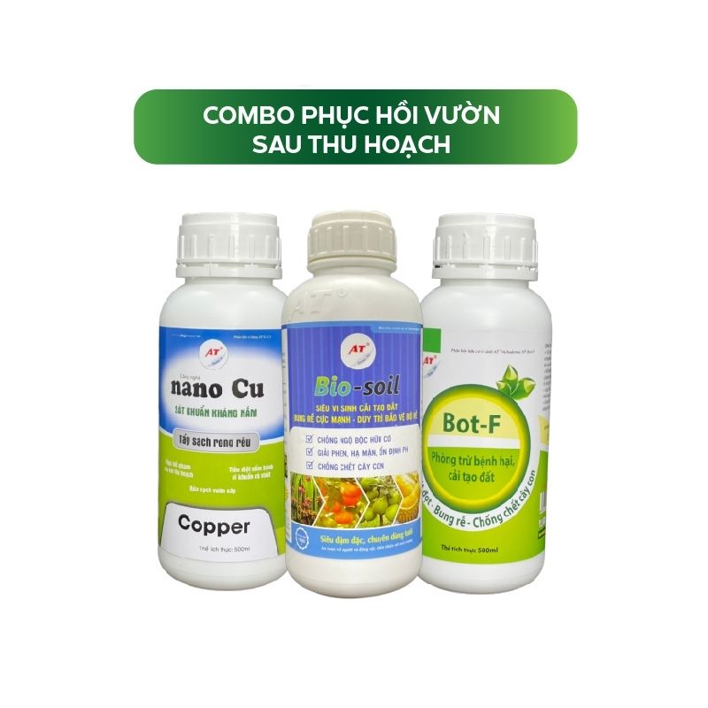 Combo toàn diện phục hồi vườn sau thu hoạch sát khuẩn diệt nấm, tái tạo và phục hồi bộ rễ, cải tạo đất
