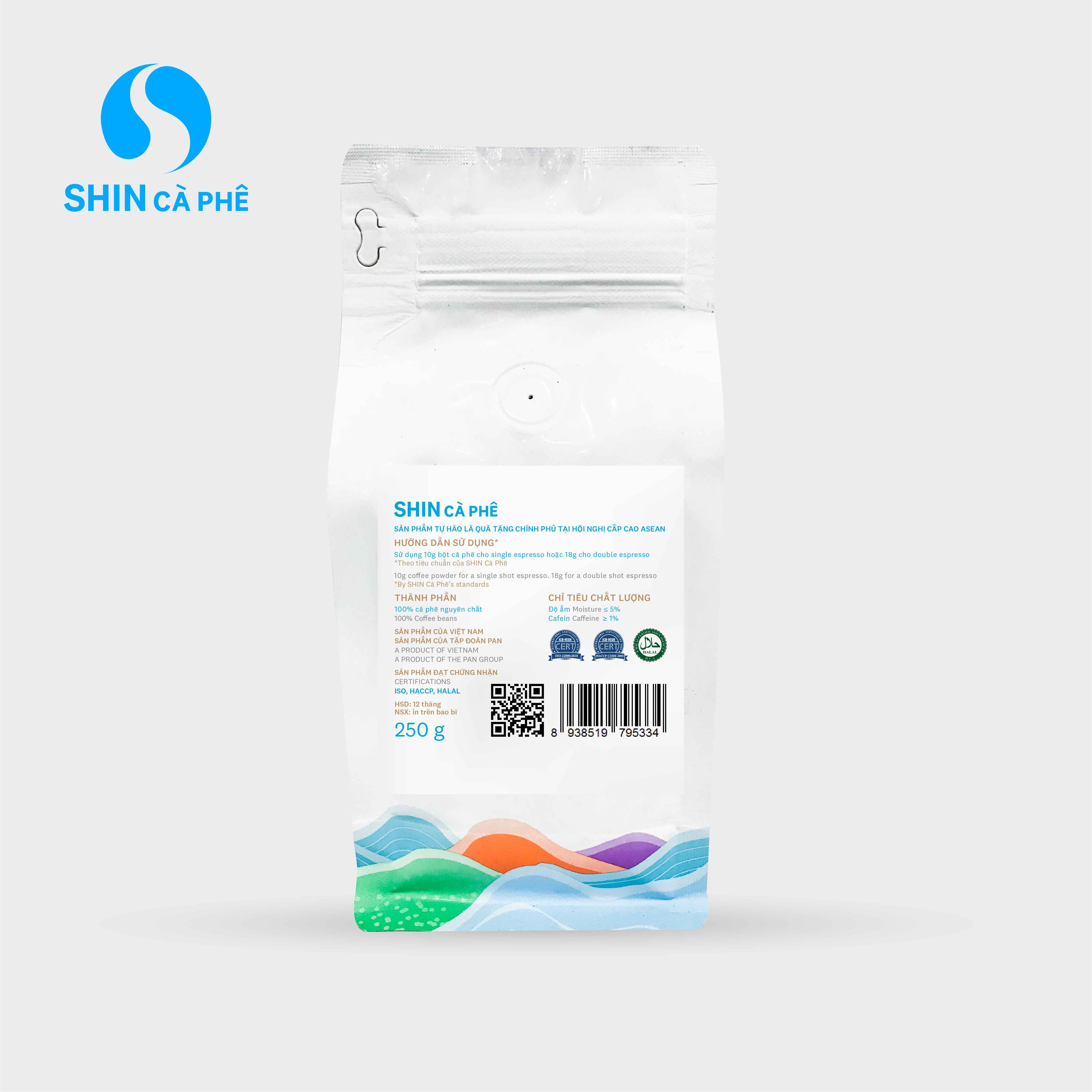 SHIN Cà Phê - Sơn La Blend 250g Hạt - Cà Phê Đặc Sản Pha Máy