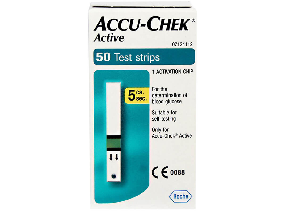 Hộp 50 que thử đường huyết tiểu đường Accu-Chek Active