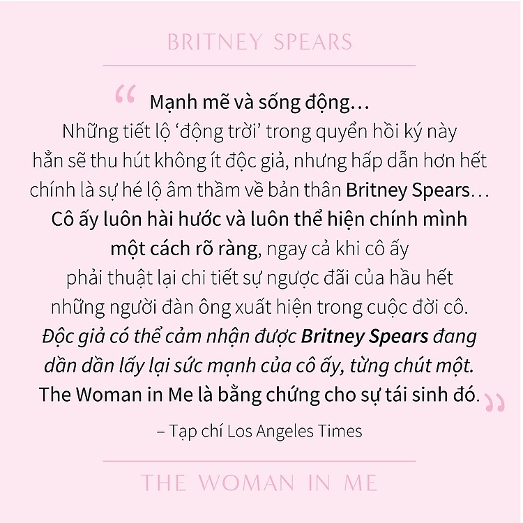 Sách - Người Đàn Bà Trong Tôi - The Woman in Me ( tặng kèm Poster ca sĩ Britney Spears - SL có hạn )