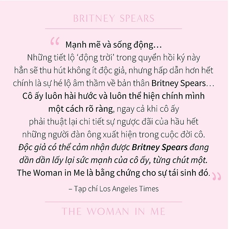 Sách - Người Đàn Bà Trong Tôi - The Woman in Me ( tặng kèm Poster ca sĩ Britney Spears - SL có hạn )