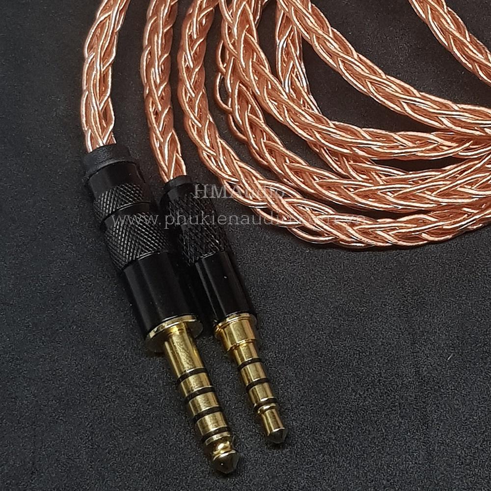 Dây tai nghe đồng OFC 1.0mm tết 8 - Connector for Headphone DT240 Pro