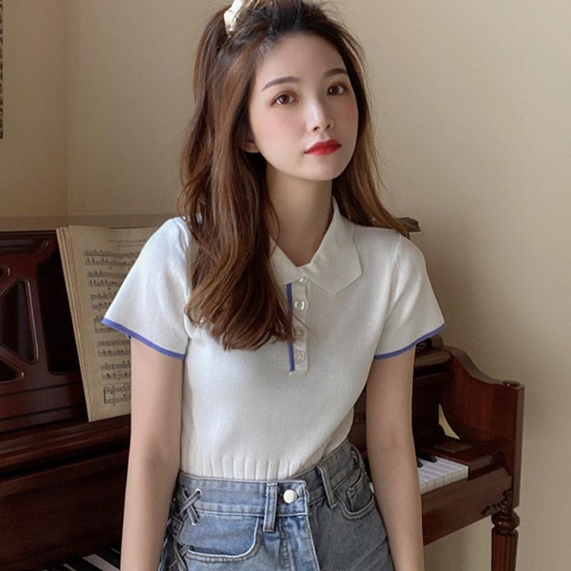 Áo Thun Nữ Ngắn Tay Cổ Tròn Thời Trang