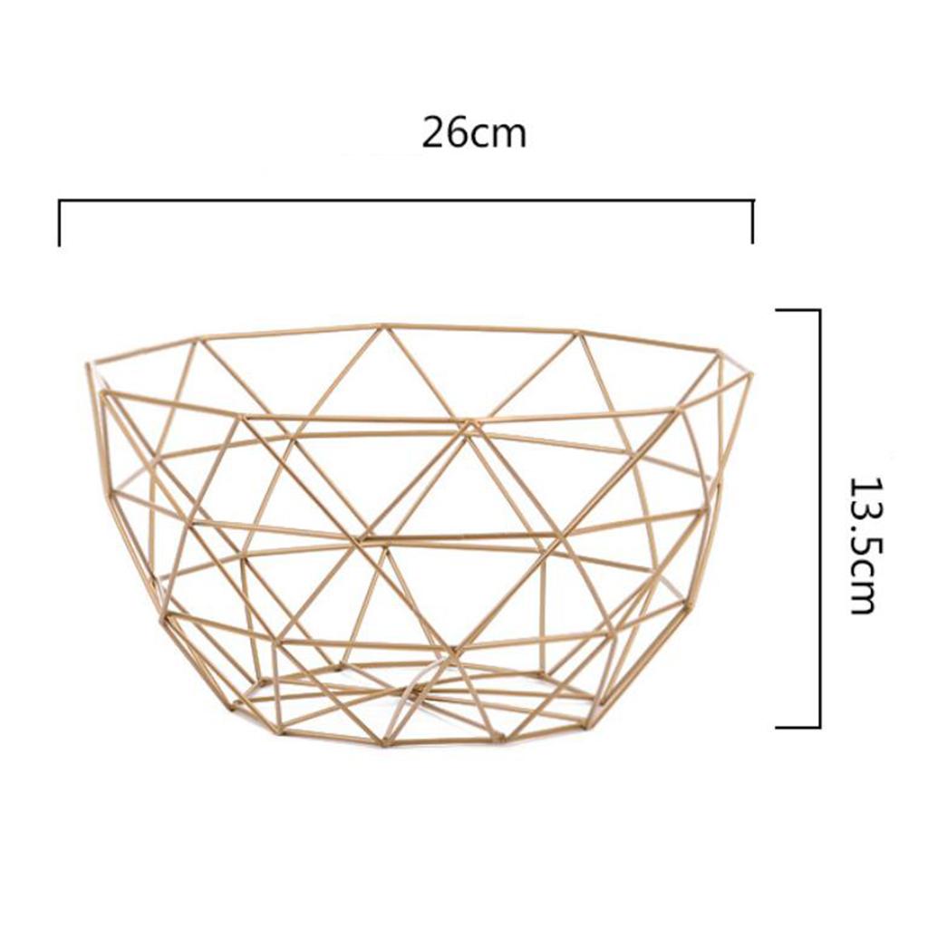 Metal Wire Fruit Snacks Basket Stand for Kitchen -Size S