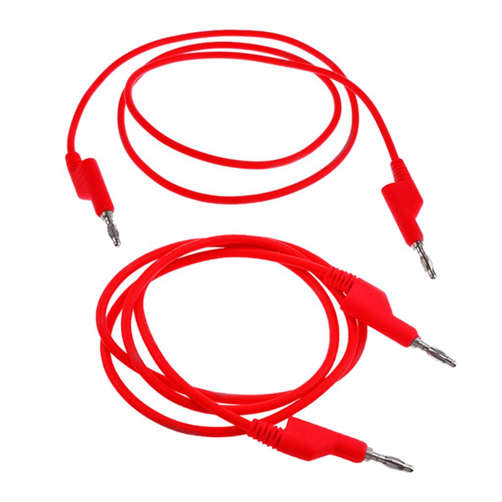 39 Inch Multimeter Test Lead Set - Soft Silicone Stackable Banana to Banana Plug Test Wire Cable Kit for Electrical Testing 1000V/15A