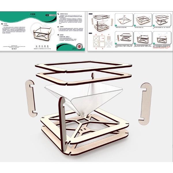 Mô hình gỗ lắp ráp không gian 3 chiều cho điện thoại DIY WOOD STEAM - HOLOGRAPHIC 3D ️ FREESHIP ️