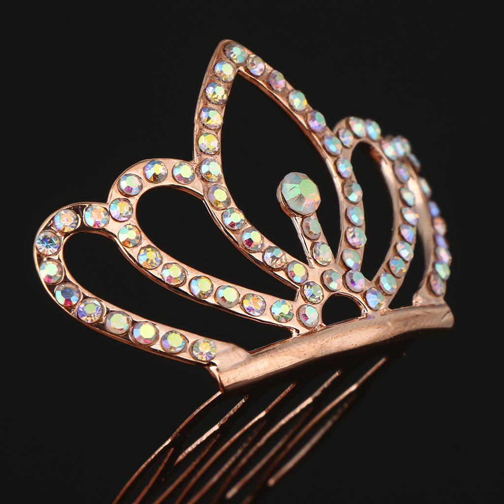 Sparkling Rhinestone Mini Crown Tiara Wedding Flower Girl Jewelry
