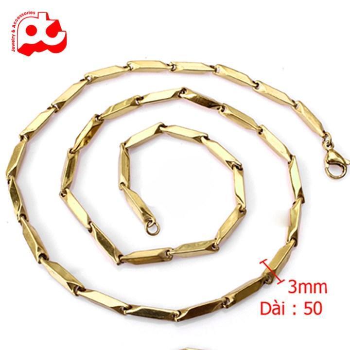 Dây chuyền đẹp nam titan cao cấp sang trọng thép không gỉ hỏa tiển trangsucpt kích cỡ 3mm PTDCNA31