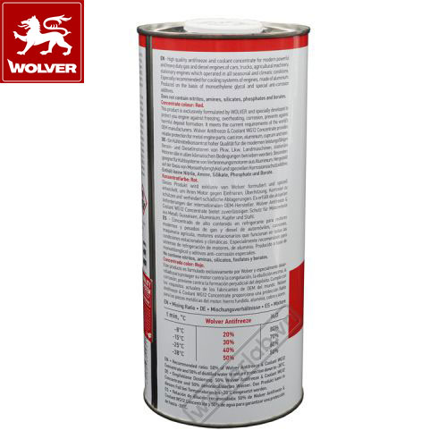 Nước mát xe WOLVER Concentrate G12 1.5 lít