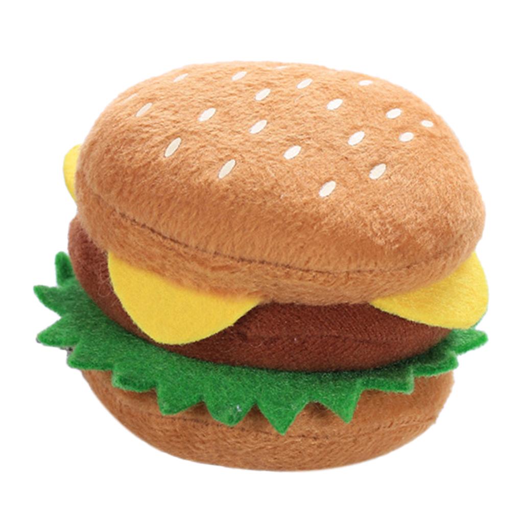 3 Chó Hamburger Nhai Đồ Chơi Squeaky Sang Trọng Đồ Chơi Chó Chó Mọc Răng Sạch Đồ Chơi