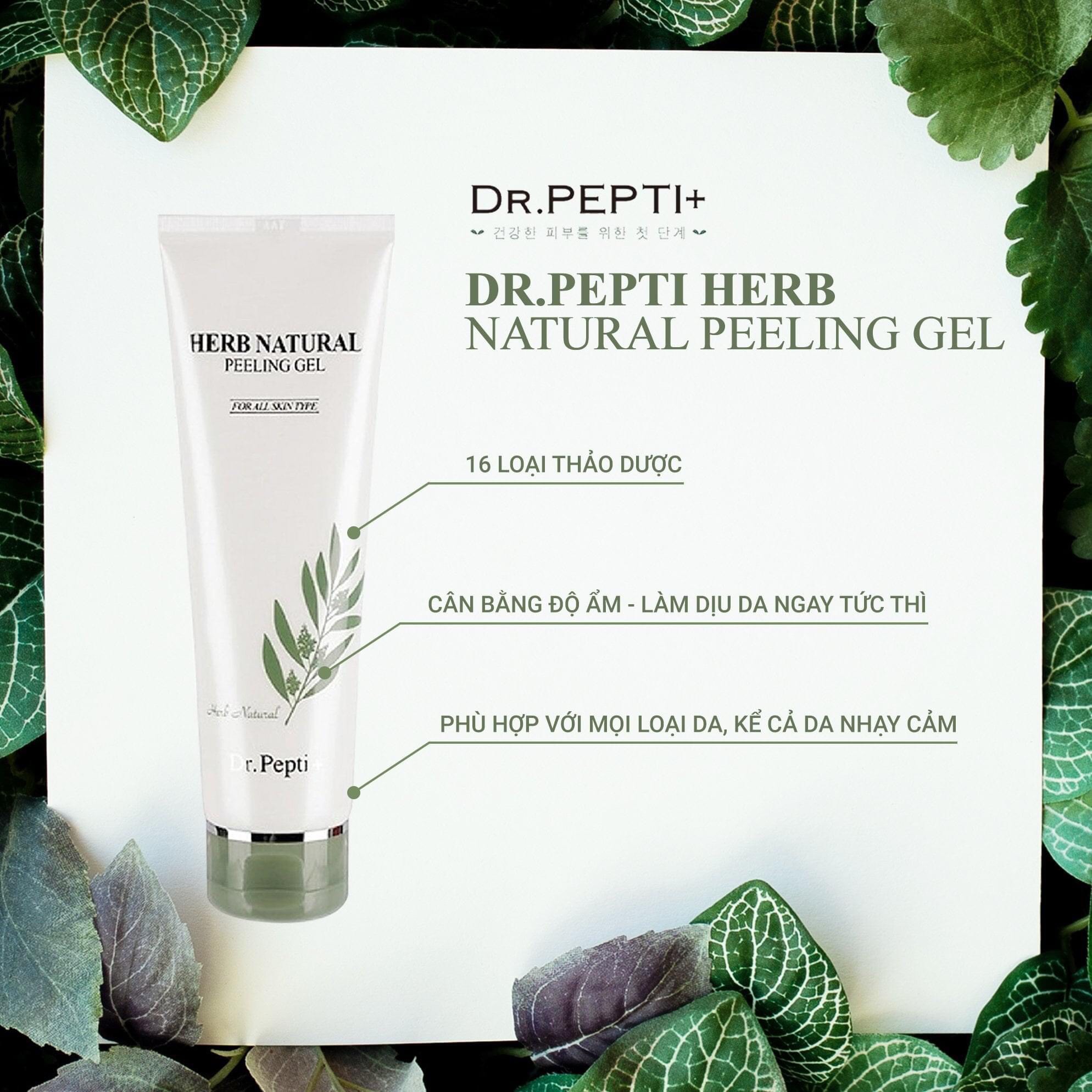 Tẩy tế bào chết Dr.Pepti+ Herb Natural Peeling Gel 130ml