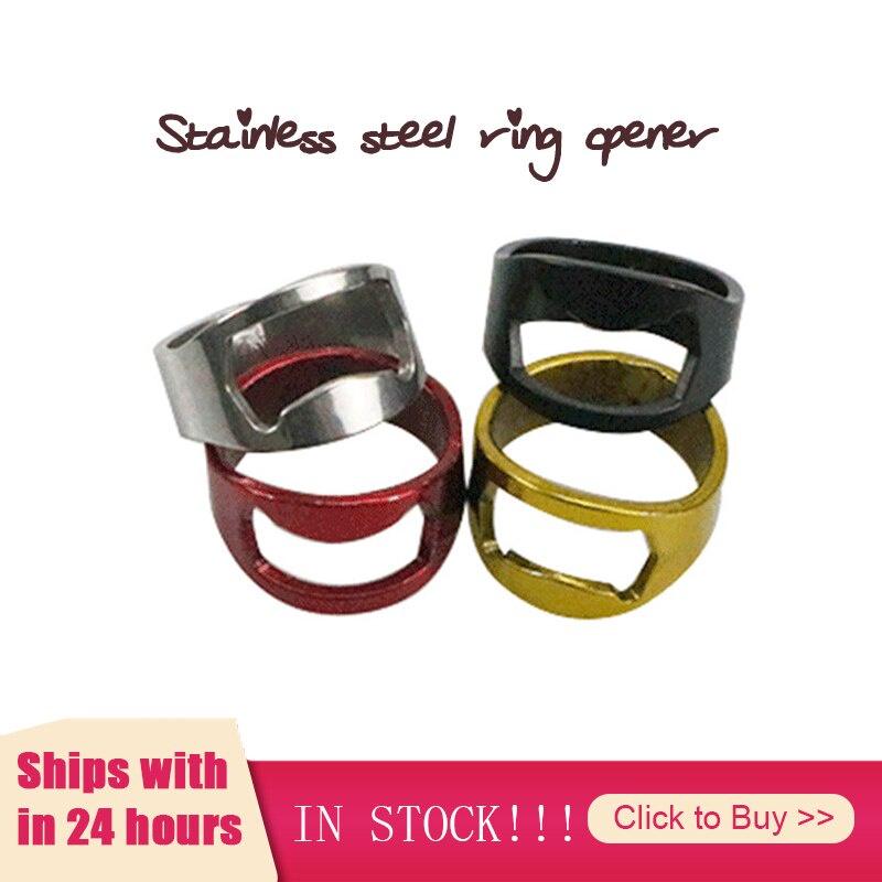 4 Color Creative Stainless Steel Beer Openers Finger Ring Bottle Opener Bar Home Kitchen Beer Bottle Opener Kitchen Gadgets Hot