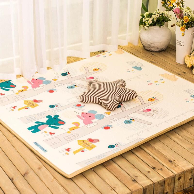 Thảm Xốp Cho Bé XPE️️Thảm Xốp Gấp Gọn Tấm Lót Trải Sàn 2 Mặt Chống Thấm Chống Trơn Hàn Quốc Phủ Silicon 1m8 2m