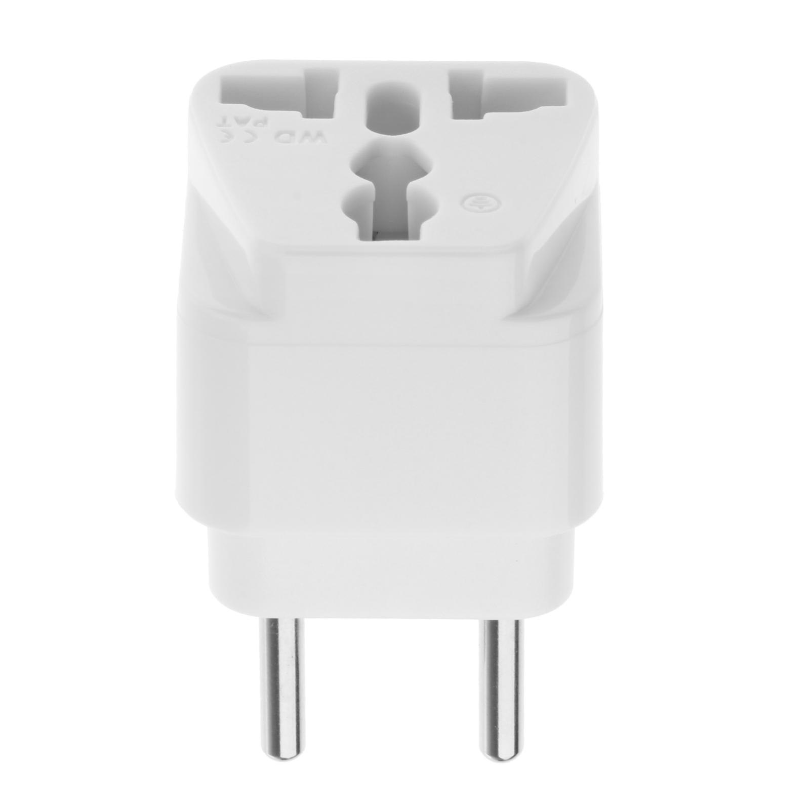 Universal Travel Adapter EU Plug Converter 2 Round Pin 250V