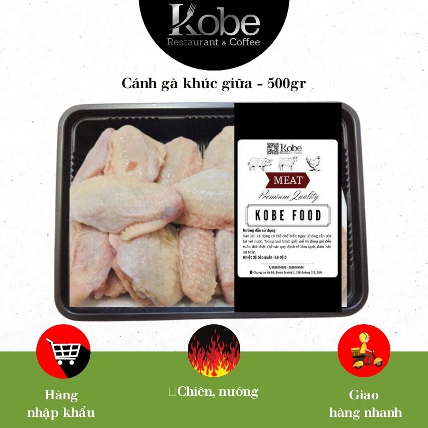 Cánh gà khúc giữa 500g