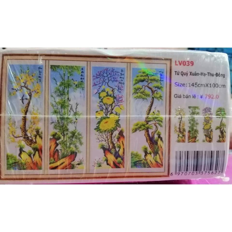 Tranh đính đá xuân hạ thu đông LV039