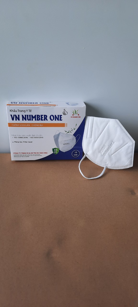 Khẩu trang KN95 Number one 5 Lớp  chuẩn N95 lọc bụi, kháng khuẩn ngăn virus ( Hộp 10 cái)