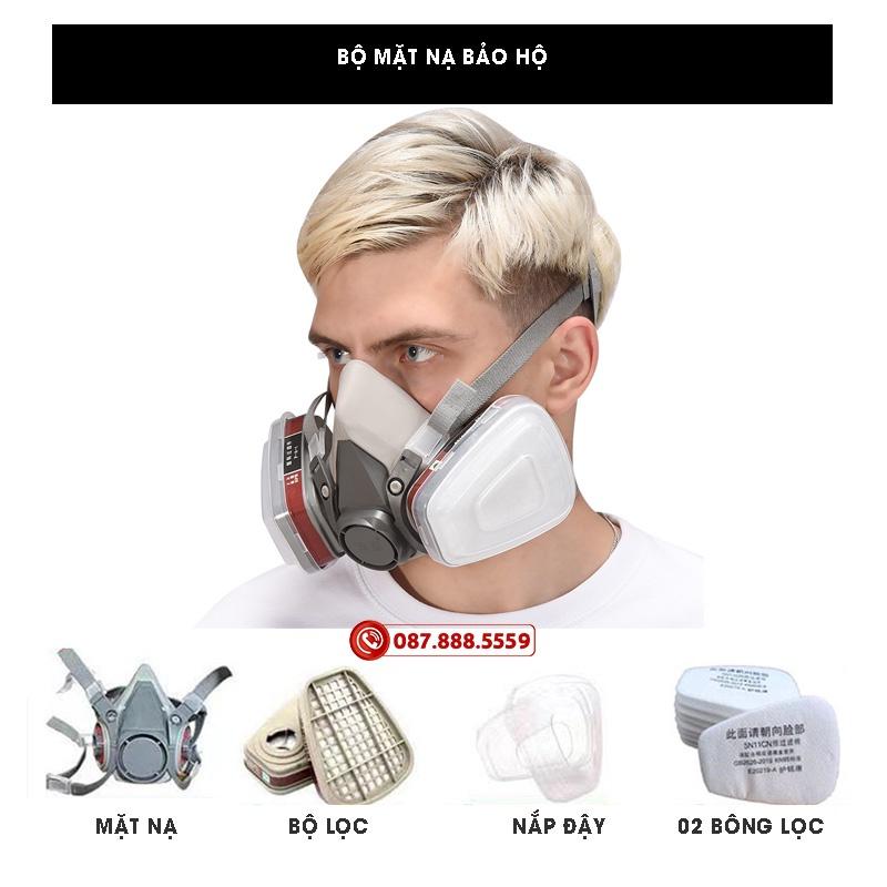 Mặt nạ phòng độc , mặt nạ chống độc kèm kính giá rẻ mặt nạ phòng độc, chống bụi, chống hơi độc hại, hóa chất, phòng cháy