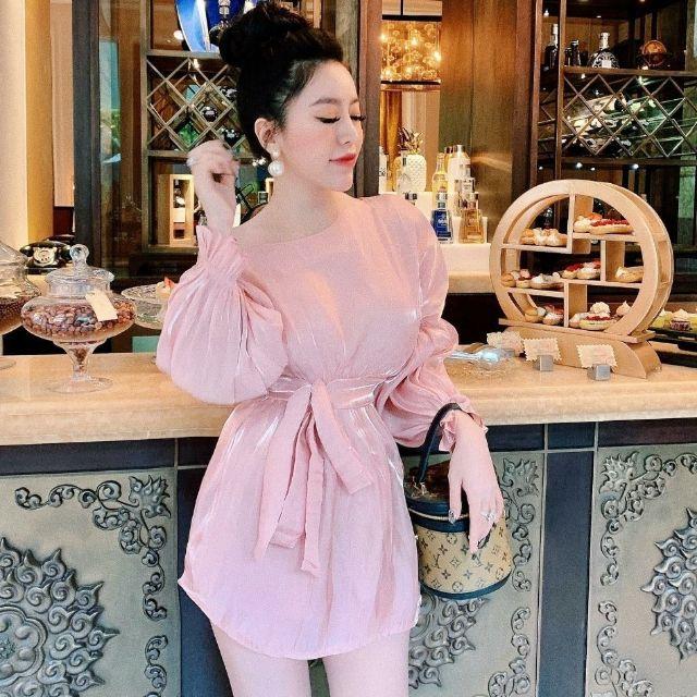 Đầm trễ vai lụa nhúng sexy