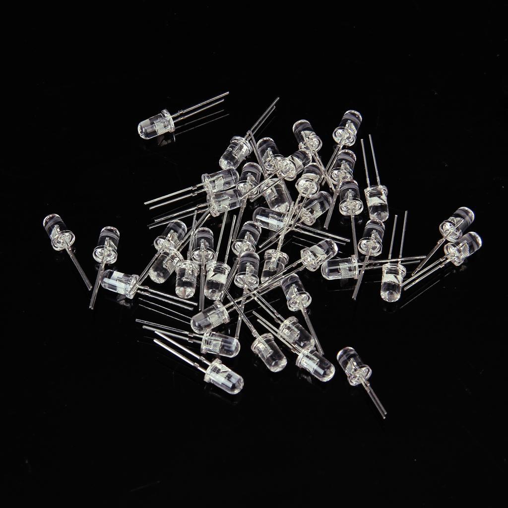 50Pcs 5mm RGB LED Super Bright Light Emitting Bulk for DIY