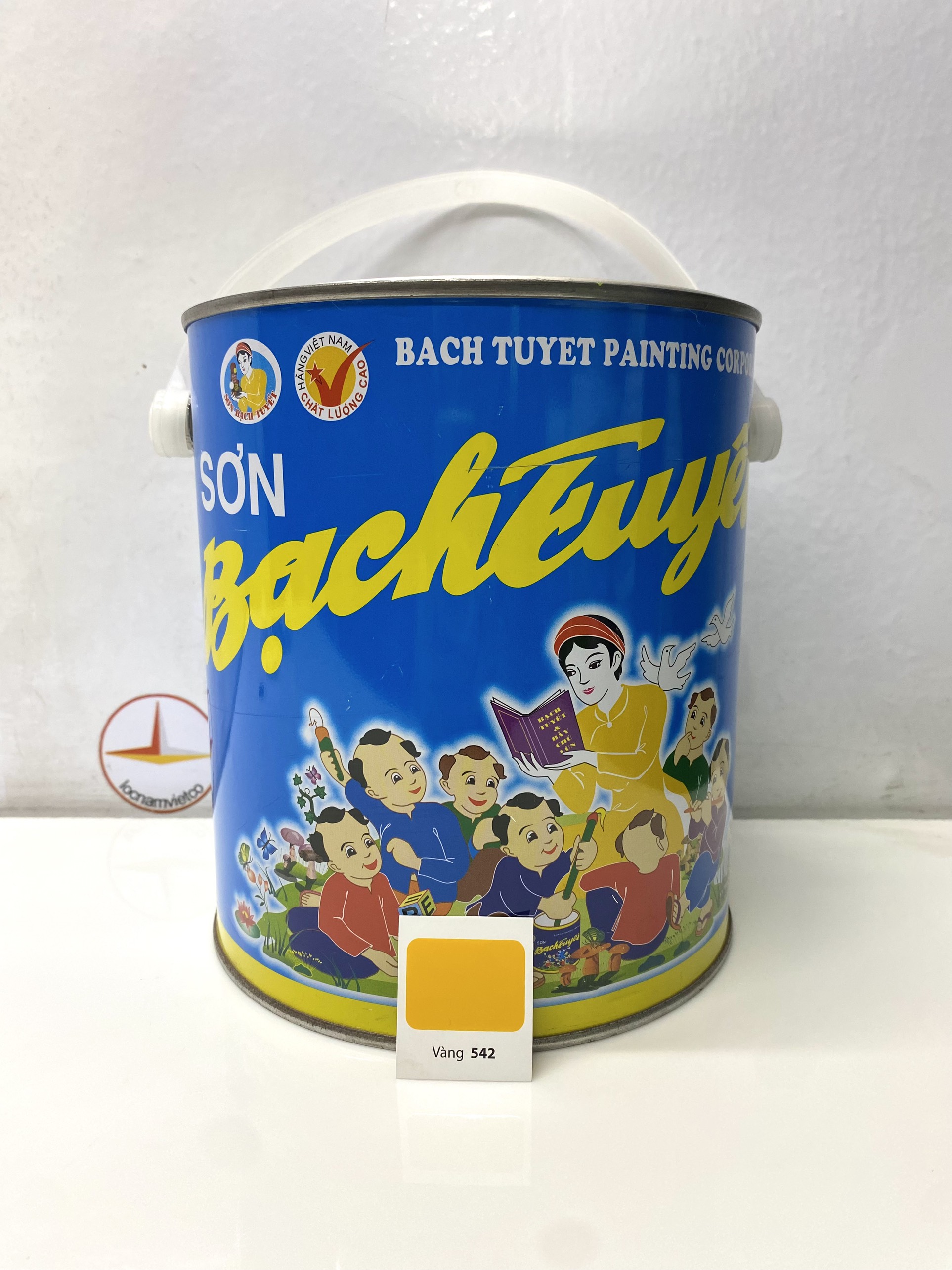 Sơn dầu Bạch Tuyết màu vàng 542 3kg