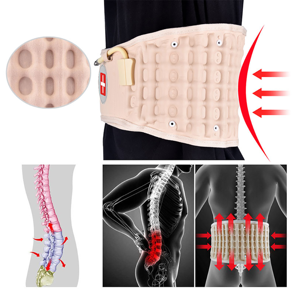 UbodyOasis Hỗ trợ và cố định máy kéo thắt lưng, giảm đau thắt lưng và đai chăm sóc giảm áp, hỗ trợ thắt lưng bơm hơi