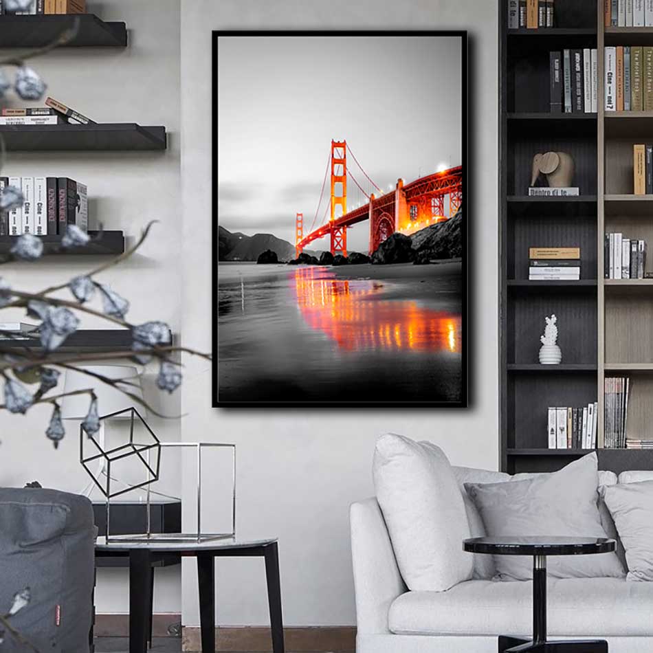 Tranh canvas treo tường Decor cầu và dòng sông- DC112