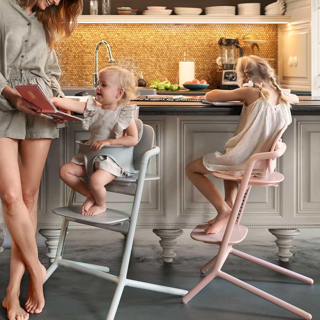 Ghế ăn Cybex Lemo Chair Babyset và Tray màu Pearl Pink