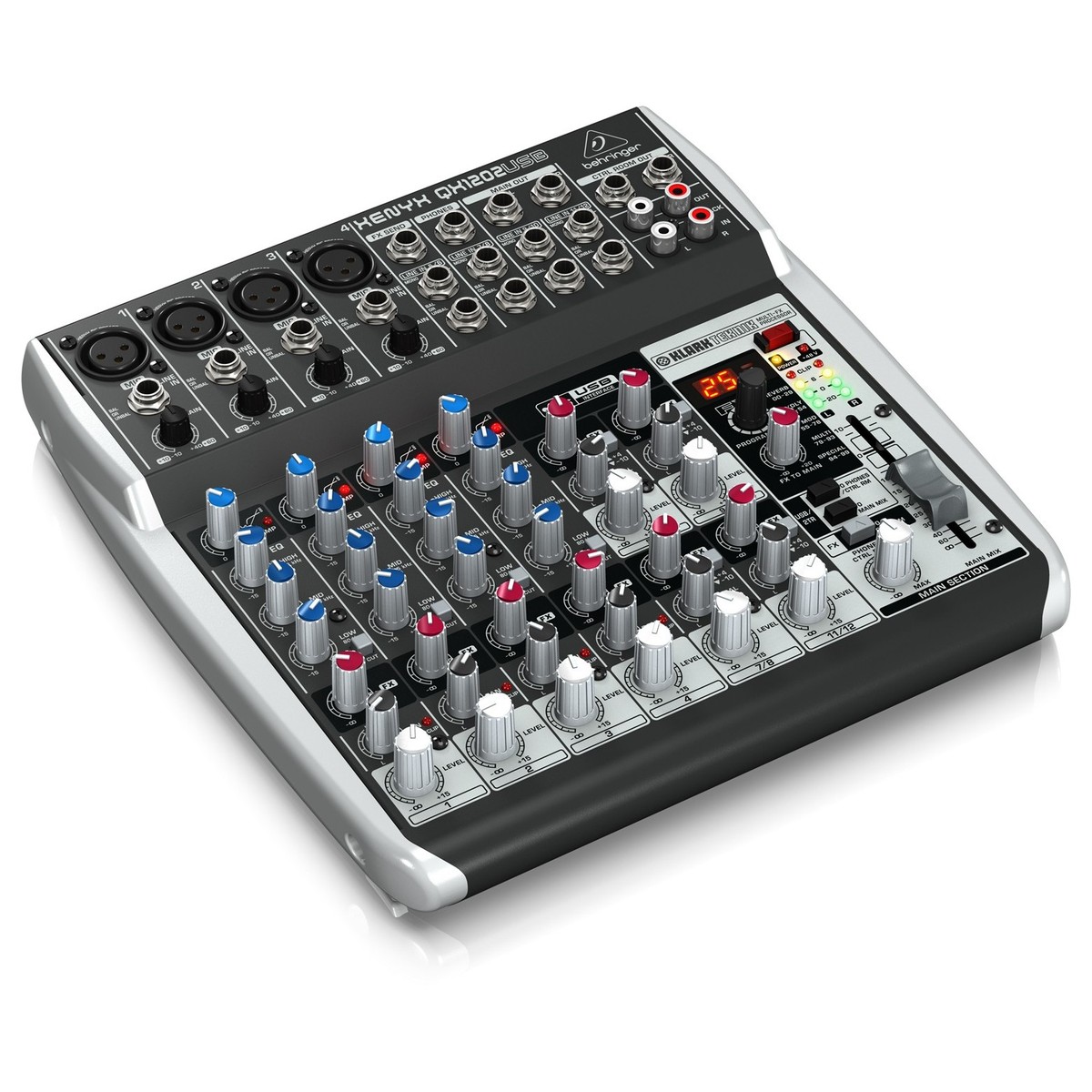 Behringer QX1202 USB - Mixer USB 12 Cổng kèm hiệu ứng - Hàng nhập khẩu