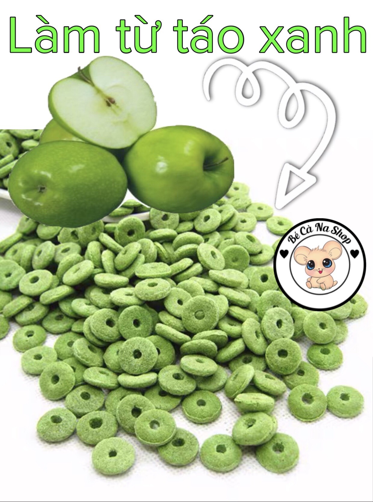 Bánh táo cho hamster thức ăn hộ trợ mài răng cho hamster thỏ bọ sóc chinchilla ...