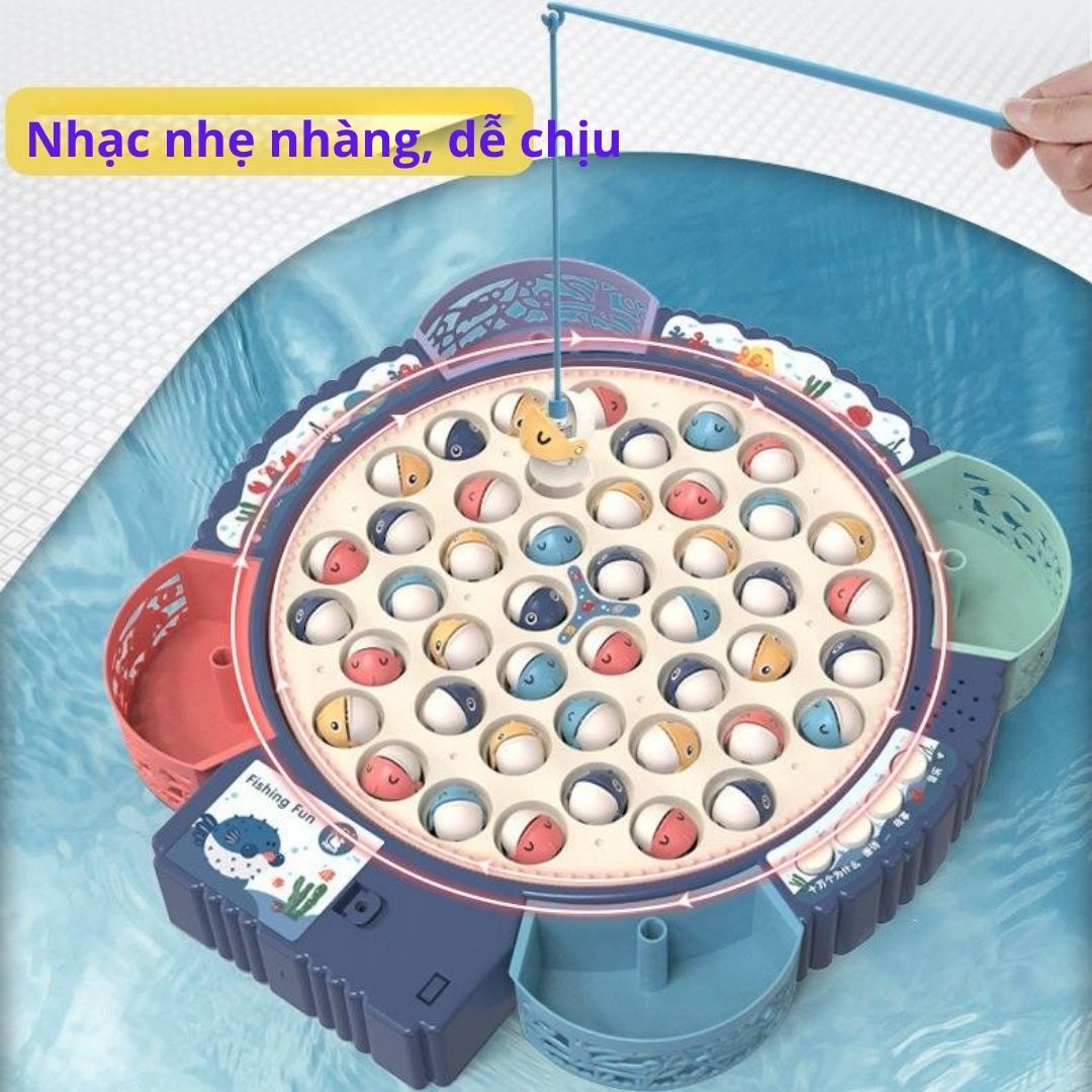 Bộ đồ chơi câu cá có nhạc trẻ em Tặng kèm pin - Trò chơi giáo dục cho bé trai và bé gái