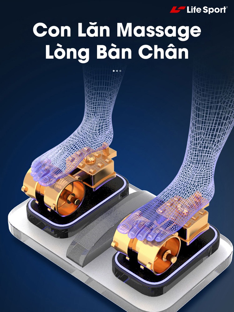 Ghế Massage Toàn Thân Lifesport LS-350 Plus, Ghế Massage Tích Hợp 5 Kỹ Thuật Và 8 Chương Trình Tự Động