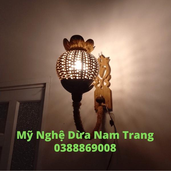 Đèn gáo dừa đèn ngủ và trang trí đọc đáo