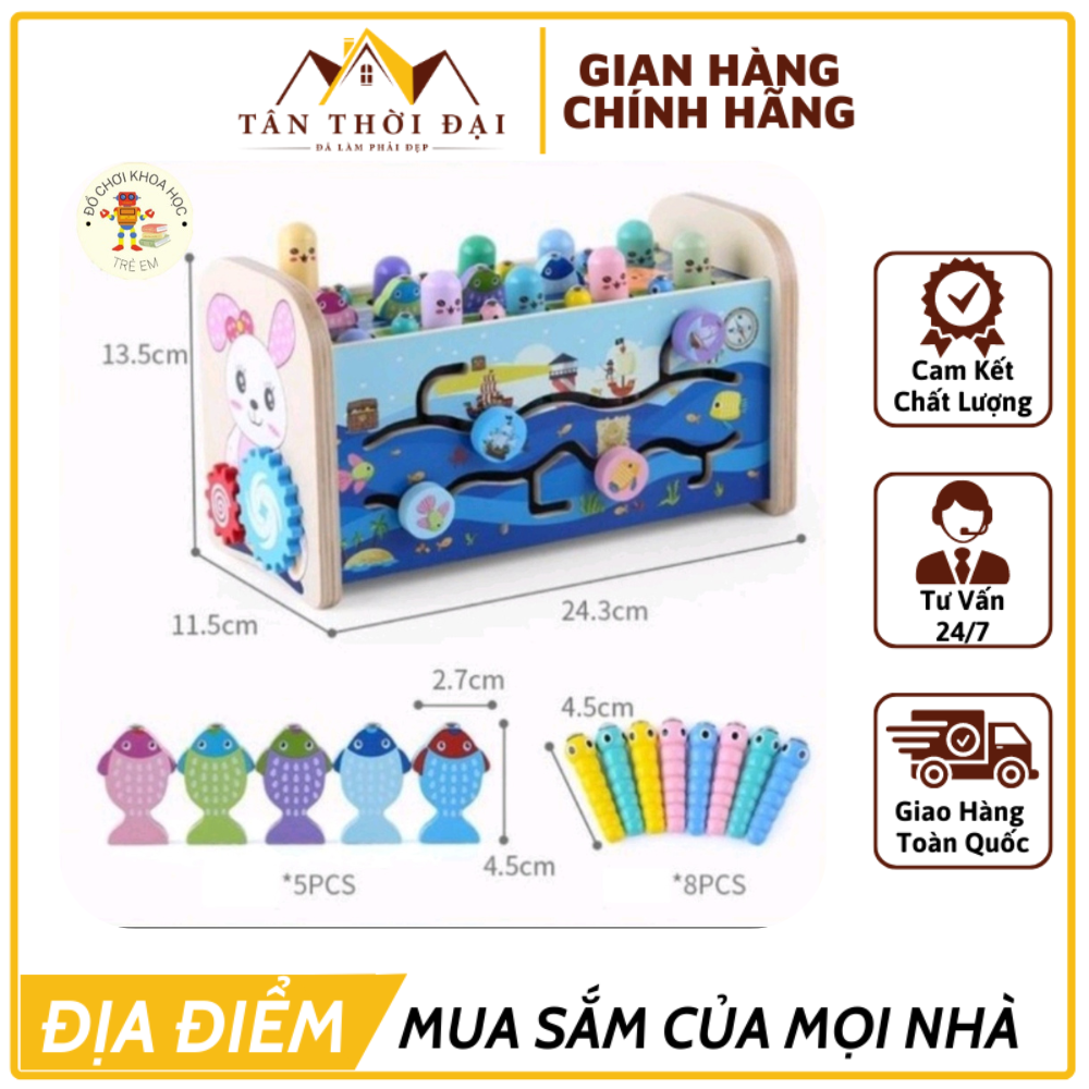 Đập Chuột Đa Năng 7in, Đồ Chơi Bằng Gỗ Cao Cấp, Đồ Chơi Thông Minh Cho Bé Giúp Bé Phát Triển Toàn Diện Các Kỹ Năng