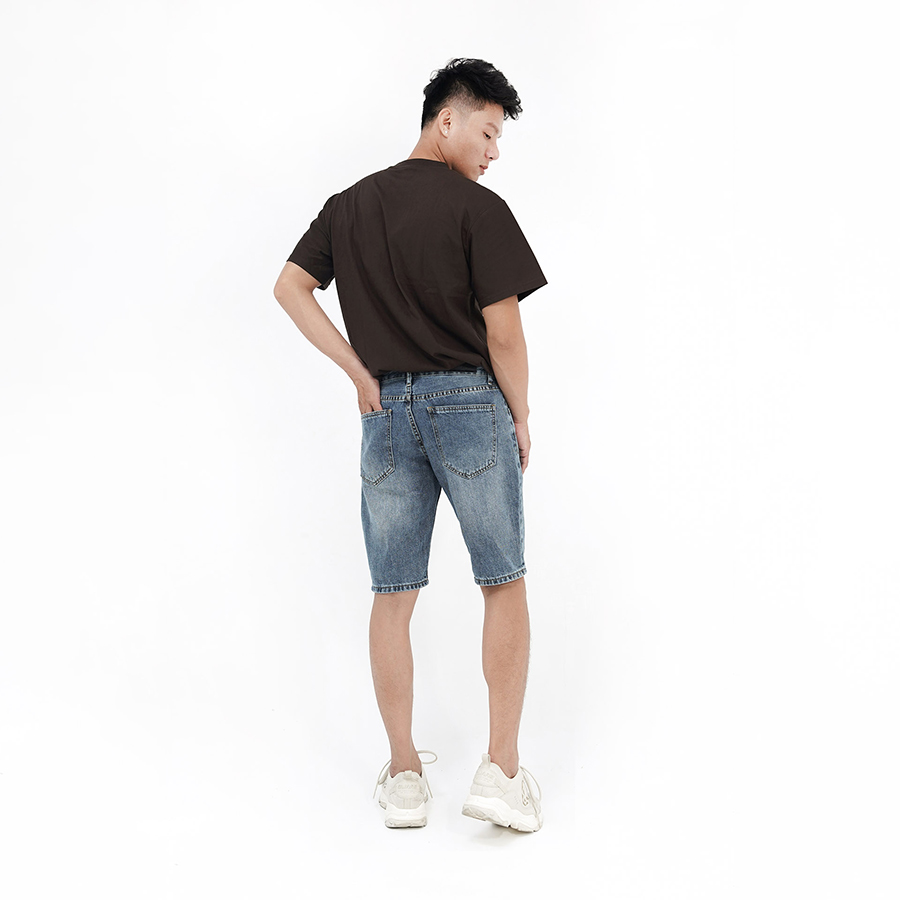 Quần Short Jeans Nam Cao Cấp HUNTER X-RAYS Form Slimfit Cotton MàuXanh Nhạt S41