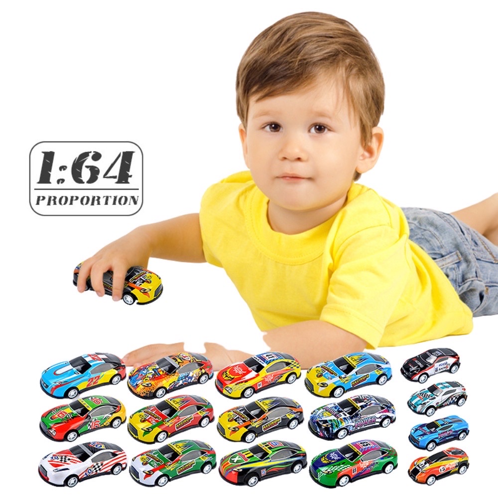 Hộp  30 xe  ô tô  đồ chơi chạy đà kéo lùi chất liệu hợp kim , nhỏ nhắn xinh xắn tổng hợp nhiều loại xe cho bé 