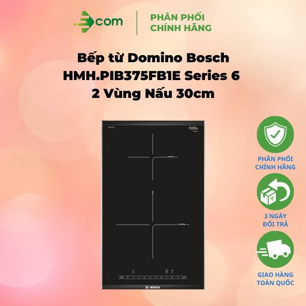 Bếp từ Domino Bosch HMH.PIB375FB1E Series 6 - 2 Vùng Nấu 30cm- Hàng Chính Hãng