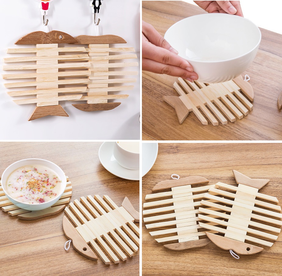Rế nồi cách nhiệt bằng gỗ hình