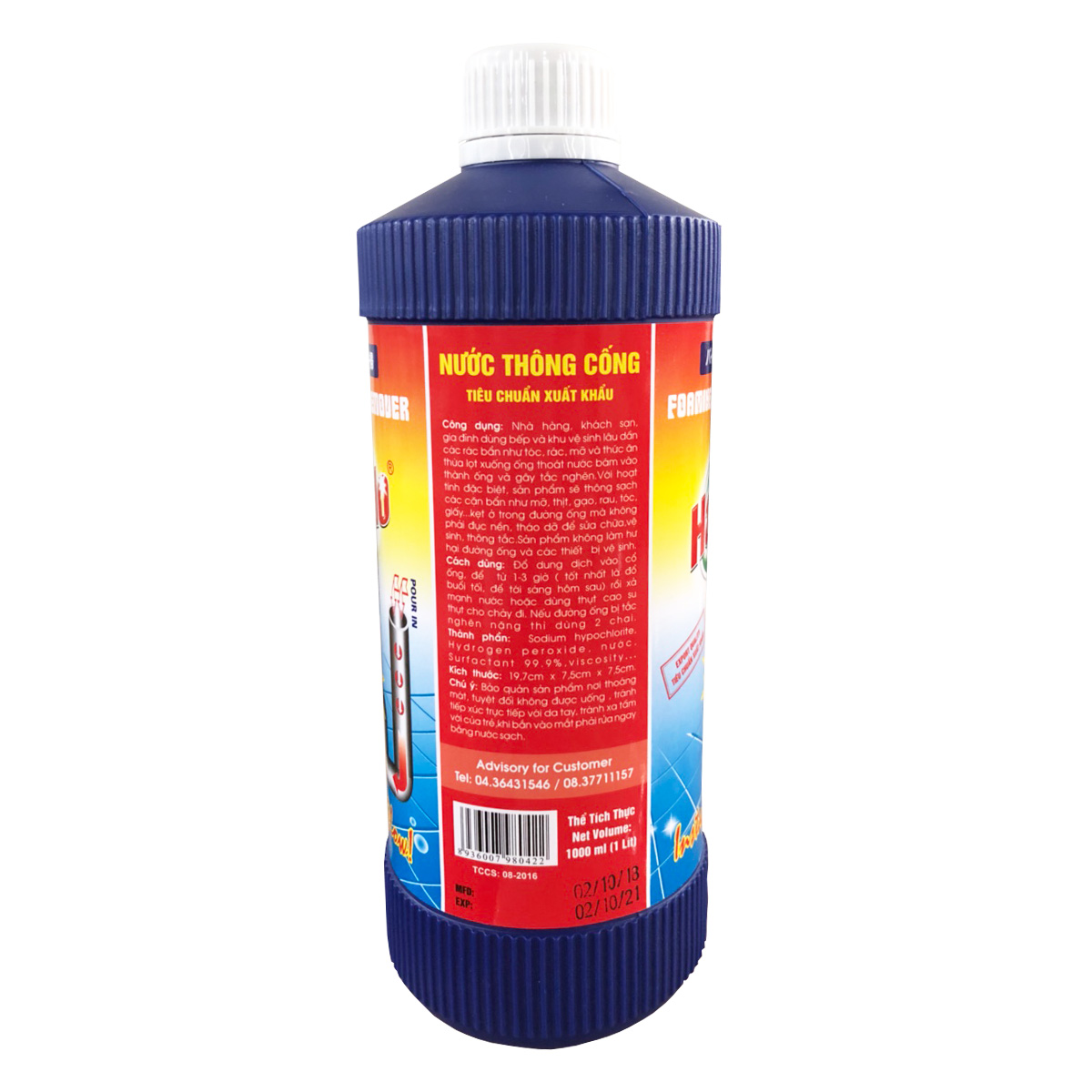 Nước thông tắc đường ống thoát nước Hando 1000ml xuất khẩu