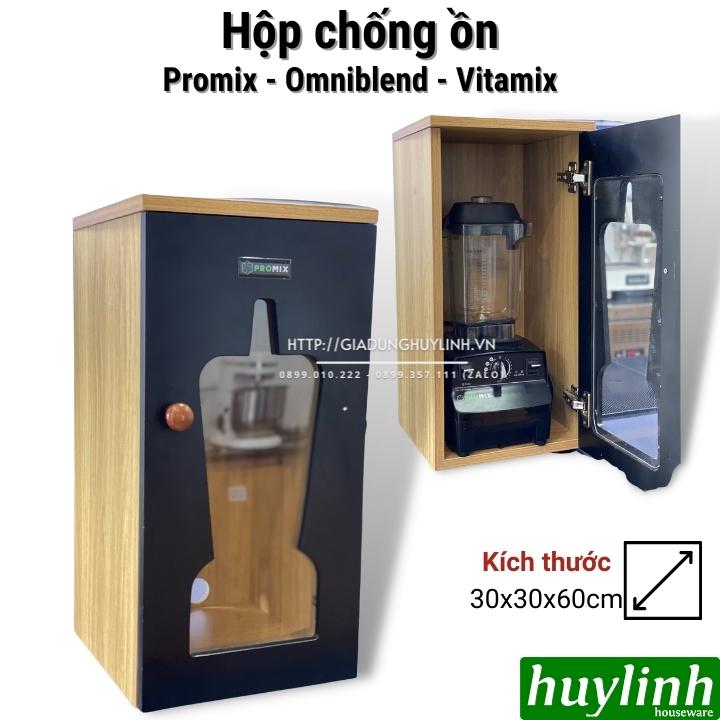 Hộp chống ồn bằng gỗ cho máy xay sinh tố công nghiệp Promix, Omniblend, Vitamix - Hàng chính hãng