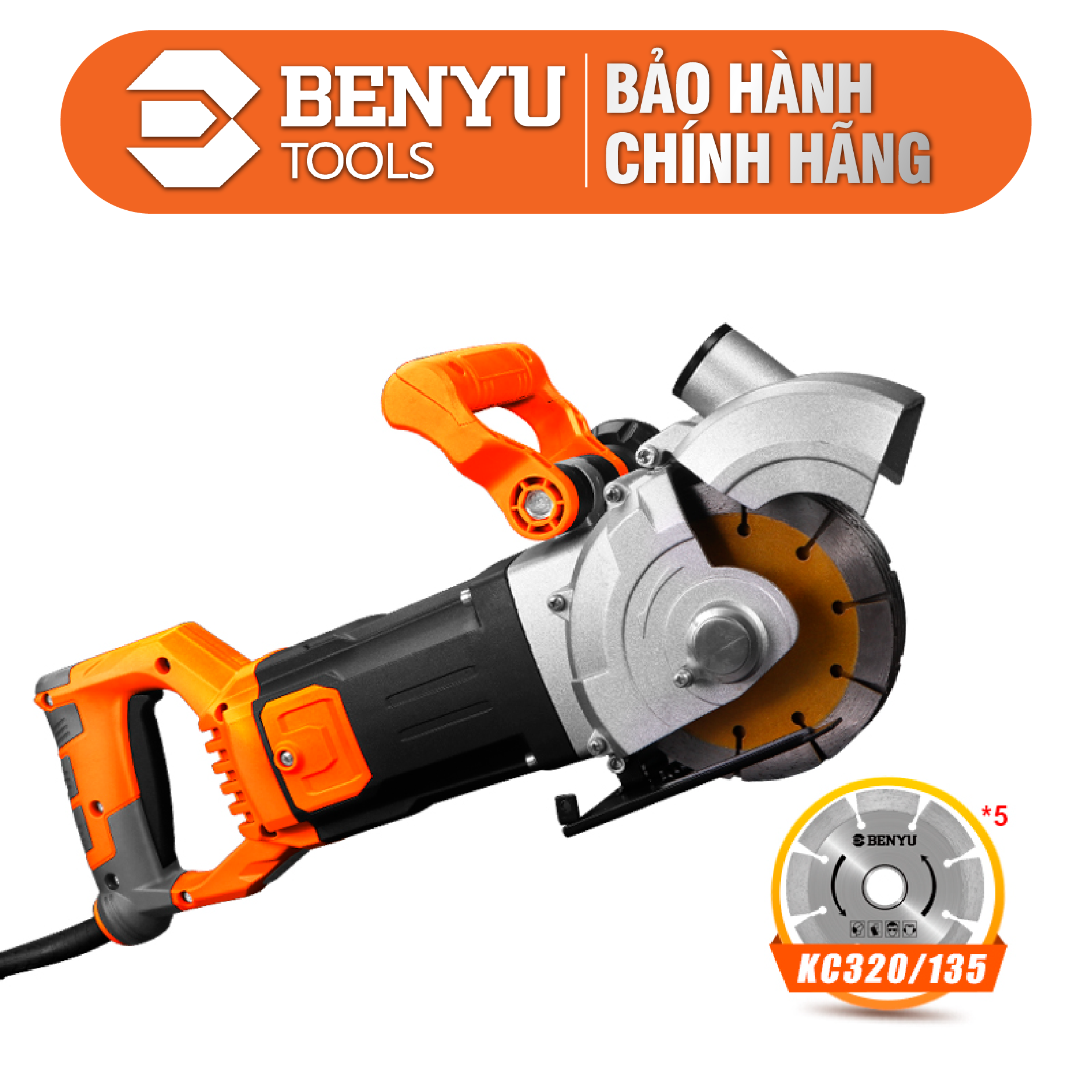 Máy Cắt Rãnh Tường 5 Lưỡi Benyu KC320/135 3200W