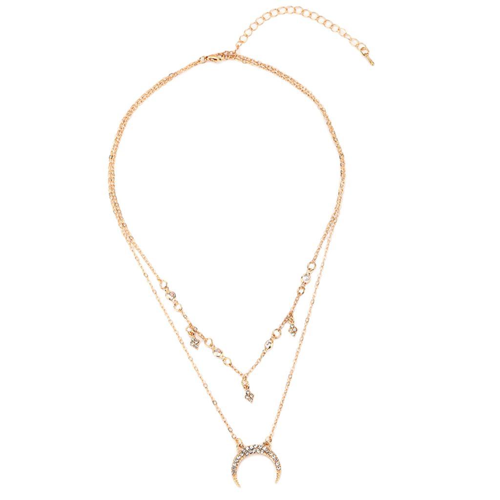 Elegant Double Layer Necklace For Women With Pendant 's Jewelry Gift
