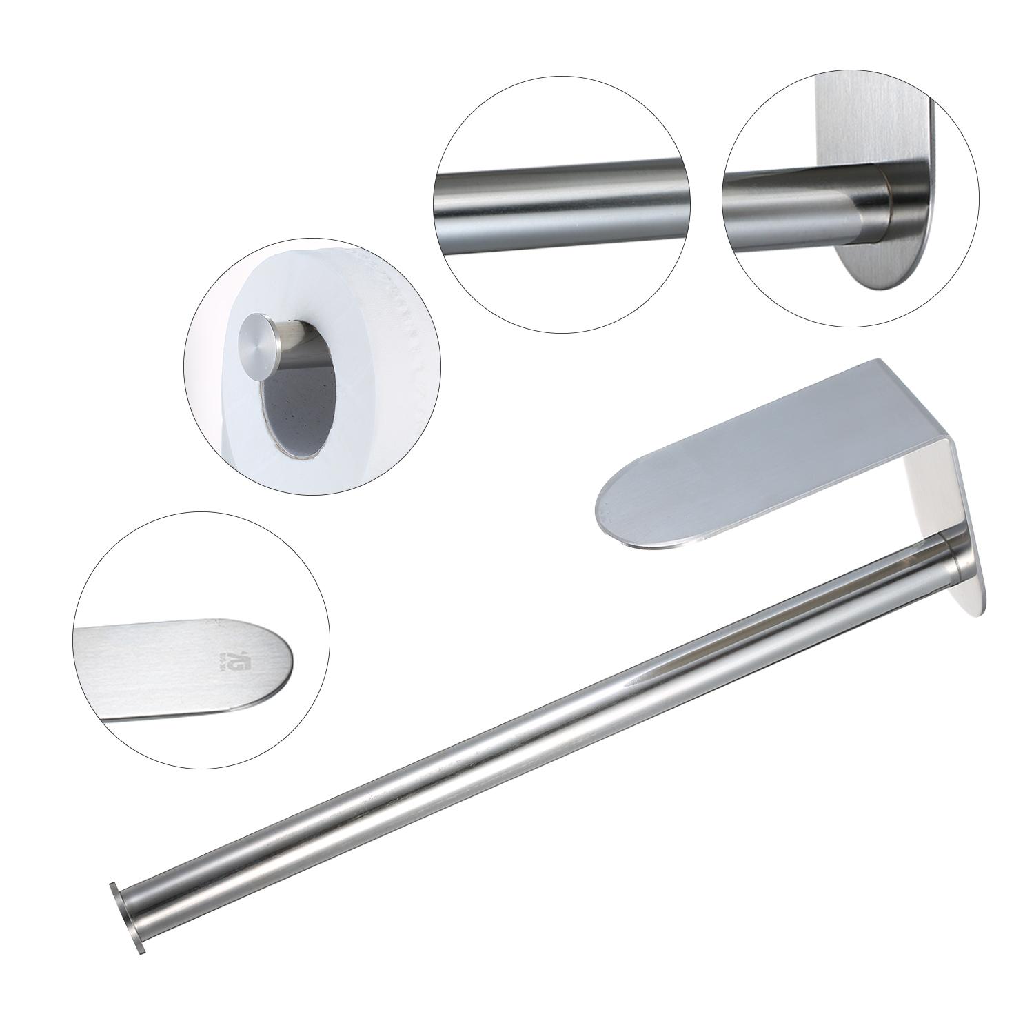 Giá đỡ khăn giấy bằng thép không gỉ, thích hợp gắn giấy ăn nhà bếp, giấy vệ sinh phòng tắm