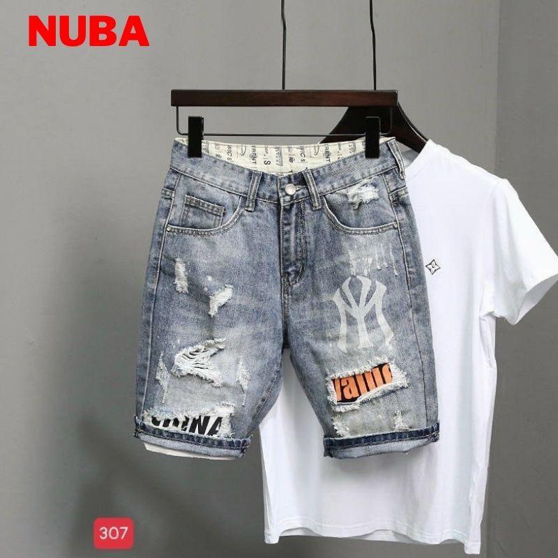 Quần short jean nam chất bò,cá tính trẻ trung, NUBA 307