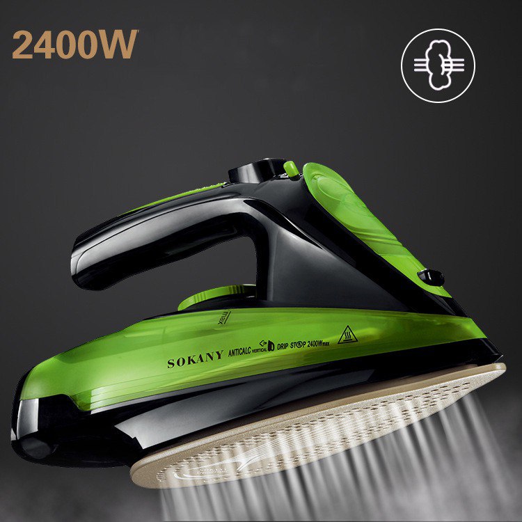 Bàn là hơi nước cầm tay không dây SOKANY cao cấp công suất lớn 2400W với 5 chế độ ủi phù hợp với mọi gia đình - HÀNG CHÍNH HÃNG - DELIYA